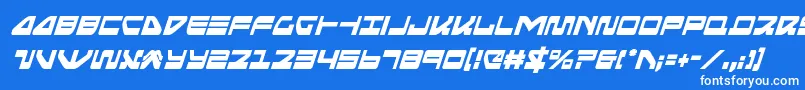 フォントseariderfalconcondital – 青い背景に白い文字