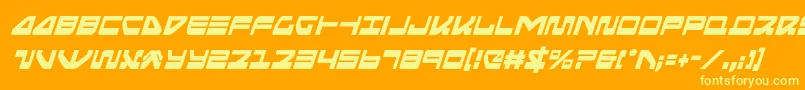 seariderfalconcondital Font – Yellow Fonts on Orange Background