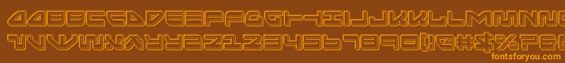 seariderfalconengrave Font – Orange Fonts on Brown Background