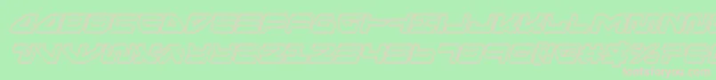 seariderfalconengraveital Font – Pink Fonts on Green Background