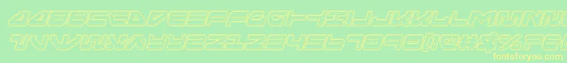 seariderfalconengraveital Font – Yellow Fonts on Green Background