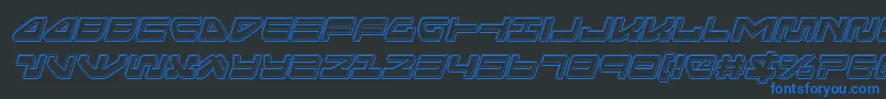seariderfalconengraveital Font – Blue Fonts on Black Background