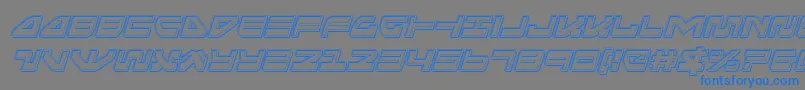 seariderfalconengraveital Font – Blue Fonts on Gray Background