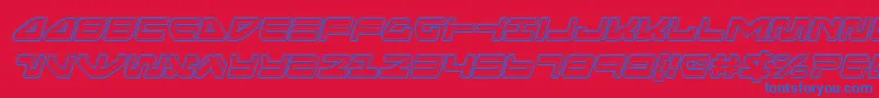 seariderfalconengraveital Font – Blue Fonts on Red Background