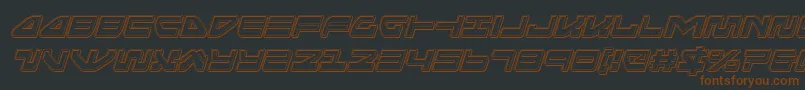 seariderfalconengraveital Font – Brown Fonts on Black Background