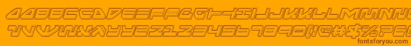 seariderfalconengraveital Font – Brown Fonts on Orange Background