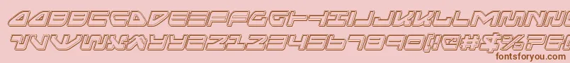 seariderfalconengraveital Font – Brown Fonts on Pink Background