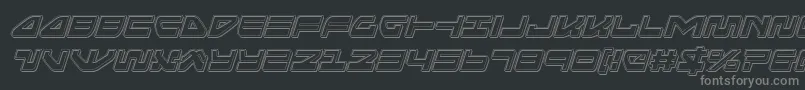 seariderfalconengraveital Font – Gray Fonts on Black Background