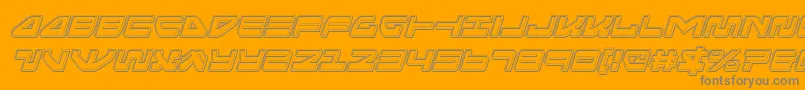 Czcionka seariderfalconengraveital – szare czcionki na pomarańczowym tle