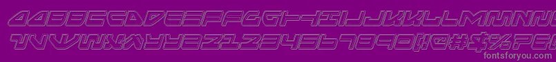 seariderfalconengraveital Font – Gray Fonts on Purple Background