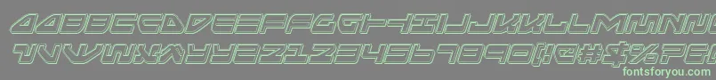 seariderfalconengraveital Font – Green Fonts on Gray Background