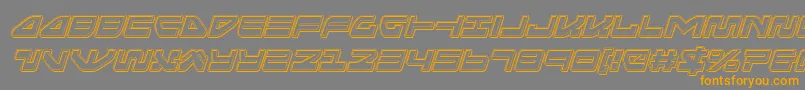 seariderfalconengraveital Font – Orange Fonts on Gray Background