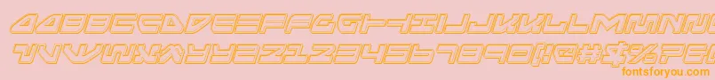 seariderfalconengraveital Font – Orange Fonts on Pink Background