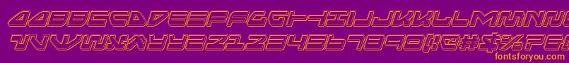 seariderfalconengraveital Font – Orange Fonts on Purple Background