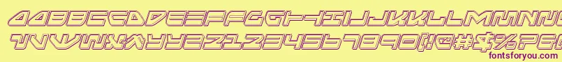 seariderfalconengraveital Font – Purple Fonts on Yellow Background