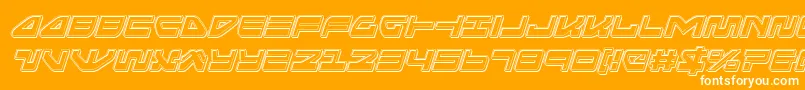 seariderfalconengraveital Font – White Fonts on Orange Background
