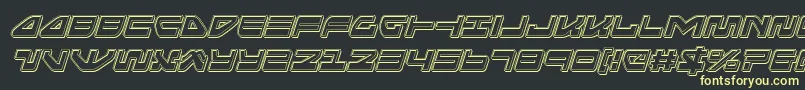 seariderfalconengraveital Font – Yellow Fonts on Black Background
