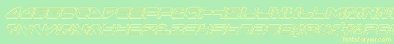 seariderfalconengraveital Font – Yellow Fonts on Green Background