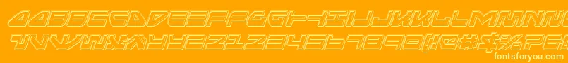 seariderfalconengraveital Font – Yellow Fonts on Orange Background