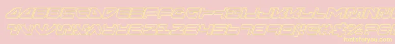 seariderfalconengraveital Font – Yellow Fonts on Pink Background