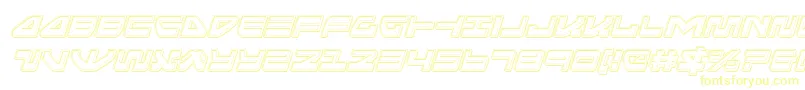 seariderfalconengraveital Font – Yellow Fonts on White Background