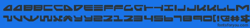 seariderfalconexpand Font – Black Fonts on Blue Background