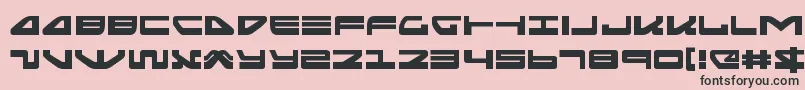 Czcionka seariderfalconexpand – czarne czcionki na różowym tle