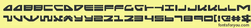 seariderfalconexpand Font – Black Fonts on Yellow Background