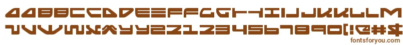フォントseariderfalconexpand – 白い背景に茶色のフォント