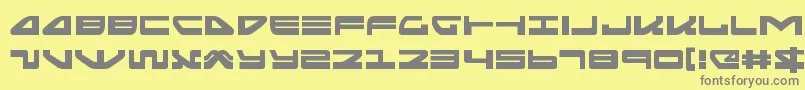 seariderfalconexpand Font – Gray Fonts on Yellow Background