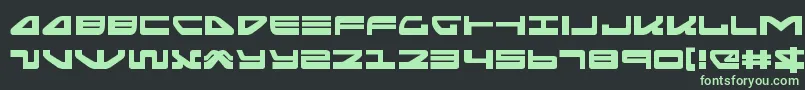 seariderfalconexpand Font – Green Fonts on Black Background