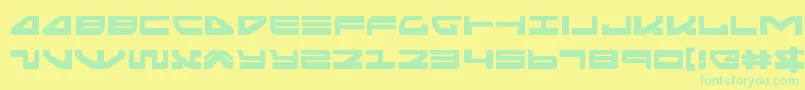 seariderfalconexpand Font – Green Fonts on Yellow Background