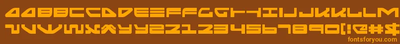 seariderfalconexpand Font – Orange Fonts on Brown Background