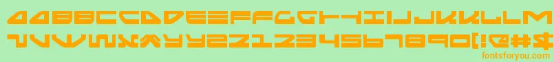 seariderfalconexpand-Schriftart – Orangefarbene Schriften auf grünem Hintergrund