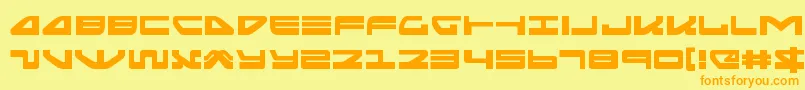 seariderfalconexpand-Schriftart – Orangefarbene Schriften auf gelbem Hintergrund