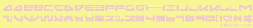 フォントseariderfalconexpand – ピンクのフォント、黄色の背景