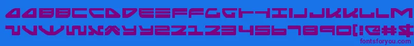 seariderfalconexpand Font – Purple Fonts on Blue Background