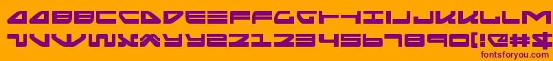 フォントseariderfalconexpand – オレンジの背景に紫のフォント