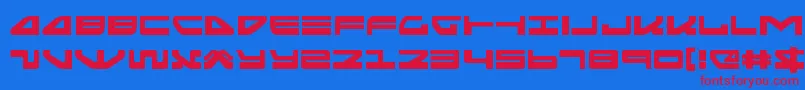 フォントseariderfalconexpand – 赤い文字の青い背景