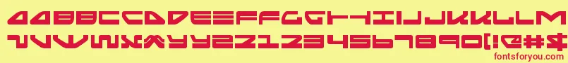 seariderfalconexpand Font – Red Fonts on Yellow Background