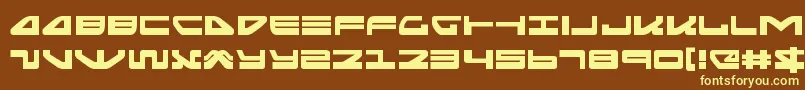 フォントseariderfalconexpand – 黄色のフォント、茶色の背景