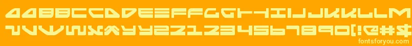 seariderfalconexpand Font – Yellow Fonts on Orange Background