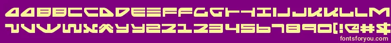 seariderfalconexpand Font – Yellow Fonts on Purple Background