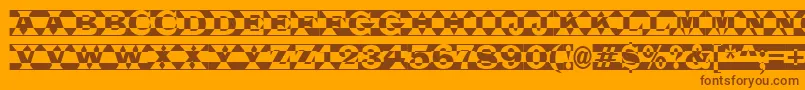 Latino7 Font – Brown Fonts on Orange Background