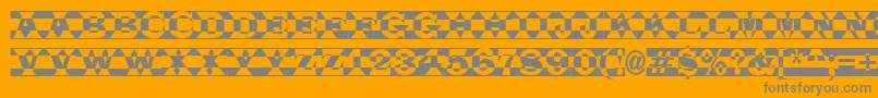 Latino7 Font – Gray Fonts on Orange Background