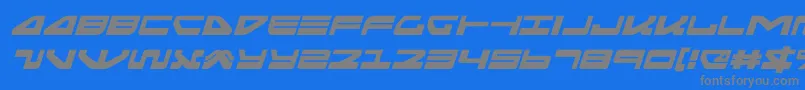 seariderfalconexpandital Font – Gray Fonts on Blue Background