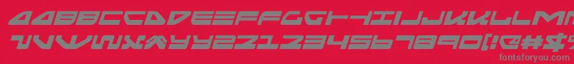 フォントseariderfalconexpandital – 赤い背景に灰色の文字