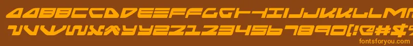 seariderfalconexpandital Font – Orange Fonts on Brown Background