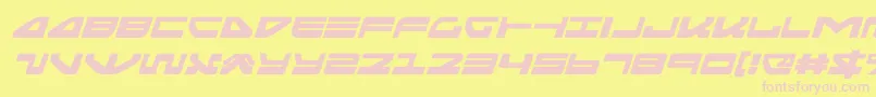 seariderfalconexpandital Font – Pink Fonts on Yellow Background