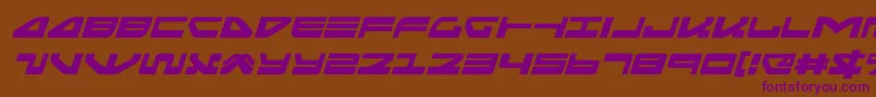 seariderfalconexpandital Font – Purple Fonts on Brown Background